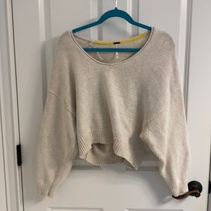 Free People Beige/Creme Scoop Neck Sweater, size XS